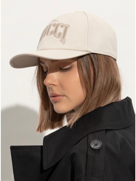 Gucci Embroidered Cotton Baseball Cap Ivory L 59cm 817455 main image 8